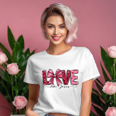 Liefde als Jezus Coquette Esthetische Roze Wit T-shirt
