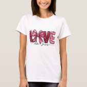 Liefde als Jezus Coquette Esthetische Roze Wit T-shirt (Voorkant)