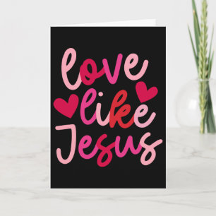 Liefde als Jezus Coquette Hart Kruis Christelijke Kaart