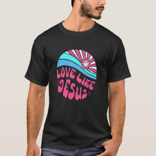 Liefde als Jezus Daisy Sunset Religieuze God Chris T-shirt