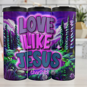 Liefde als Jezus: een levendig landschap Thermosbeker