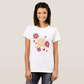 Liefde als Jezus Floral Inspirivity T-shirt (Voorkant volledig)