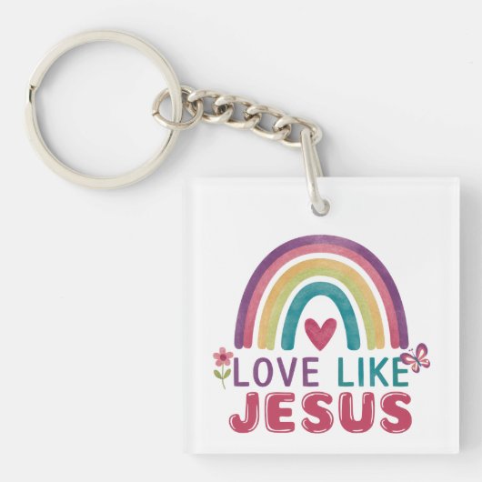 Liefde als Jezus, Geloof geïnspireerd, Sleutelhanger (Voorkant)