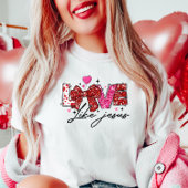 LIEFDE als Jezus, glitter GOD T-shirt