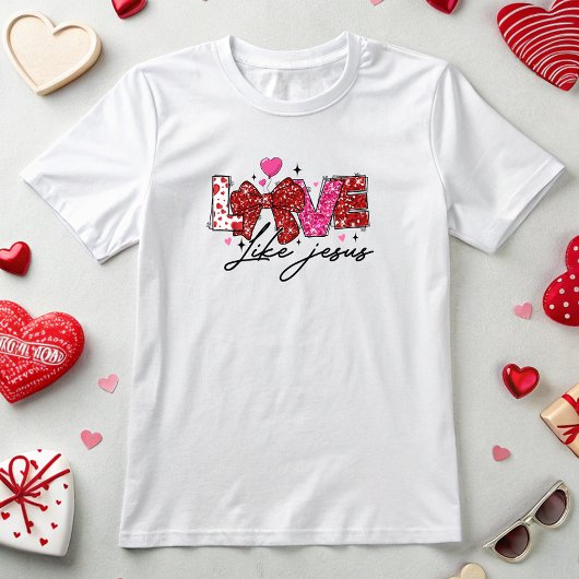 LIEFDE als Jezus, glitter GOD T-shirt