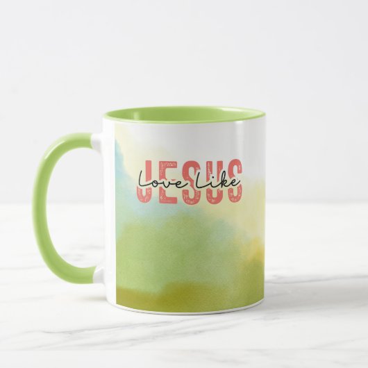 Liefde als Jezus Inspirerend Christelijke quote Mok (Links)