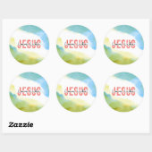 Liefde als Jezus Inspirerend Christelijke quote Ronde Sticker (Vel)