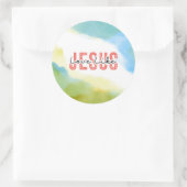Liefde als Jezus Inspirerend Christelijke quote Ronde Sticker (Tas)