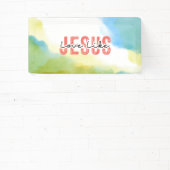 Liefde als Jezus Inspirerend Christelijke quote Spandoek (Insitu)