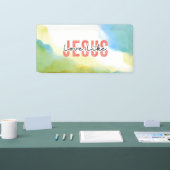 Liefde als Jezus Inspirerend Christelijke quote Spandoek (Beurs)