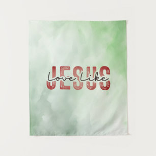Liefde als Jezus Inspirerend Christelijke quote Wandkleed