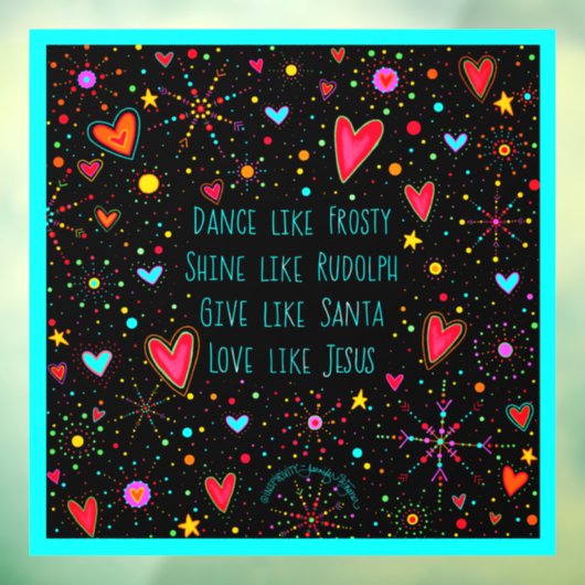 Liefde als Jezus! “Inspirivity” Raamsticker (Vel 3)