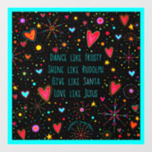 Liefde als Jezus! "Inspiron" Windows Cling Raamsticker (Vel)