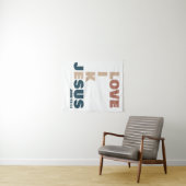 Liefde als Jezus – Johannes 15:12 Christelijke Vro Wandkleed (In Situ (horizontaal))