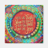 Liefde als Jezus Kerstmis Quote Inspirivity Magneet (Voorkant)