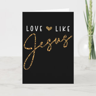 Liefde als Jezus Luipaard Hart Christelijk Geloof  Kaart