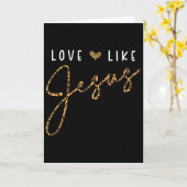 Liefde als Jezus Luipaard Hart Christelijk Geloof Kaart (Gele Bloem)