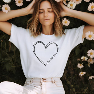 Liefde als Jezus minimalistische T-shirt