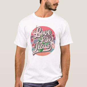 Liefde Als Jezus Religieus God Christelijk Vintage T-shirt