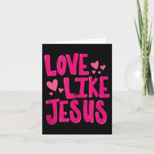 Liefde als Jezus Religieuze God Christelijke Graph Kaart (Voorkant)