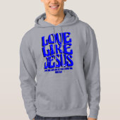 Liefde als Jezus Retro Hoodie (Voorkant)