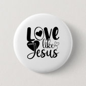 Liefde als Jezus Ronde Button 5,7 Cm (Voorkant)