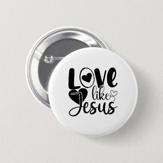 Liefde als Jezus Ronde Button 5,7 Cm (Voorkant /achterkant)