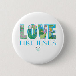 Liefde als Jezus Ronde Button 5,7 Cm