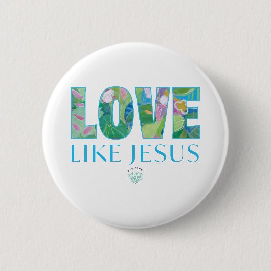 Liefde als Jezus Ronde Button 5,7 Cm (Voorkant)