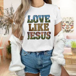 Liefde als Jezus Shirt, Jezus Shirt, Western Jezus T-shirt
