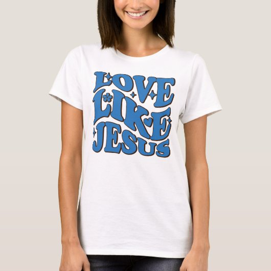 Liefde als Jezus Shirt, religieuze cadeaus, inspir T-shirt (Voorkant)
