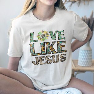Liefde als Jezus Shirt, Western Christelijk T-shirt