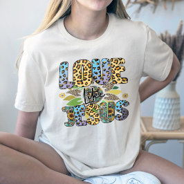 Liefde als Jezus Shirt, Westerne Christelijke T-Sh T-shirt