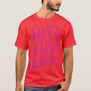 Liefde als Jezus Smile FacePreppy Aesthetische Tre T-shirt