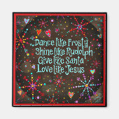 Liefde als Jezus snowflake Magneet (Voorkant)