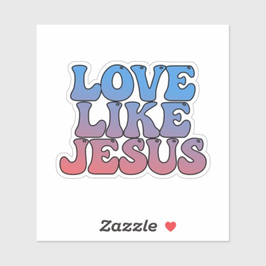 Liefde als Jezus Sticker (Vel)