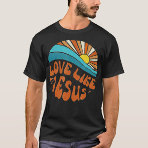 Liefde als Jezus Sunset Religieuze God Funny Chris T-shirt