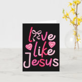 Liefde als Jezus Valentijnsdag Christelijk Kaart (Gele Bloem)