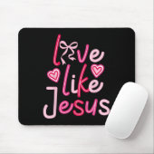 Liefde als Jezus Valentijnsdag Christelijk Muismat (Met muis)