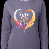 Liefde Als Jezus Veer Hart Script T-shirt
