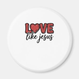 Liefde als Jezus Vintage Christelijk T-shirt ontwe Magneet