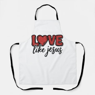 Liefde Als Jezus Vintage Christelijk T-Shirt Ontwe Schort