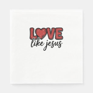 Liefde als Jezus Vintage Christelijk T-shirt ontwe Servet