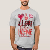 Liefde als koepel en ander paar monogram hart t-shirt (Voorkant)
