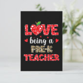 Liefde als leerkracht-Valentijnsdag voor het eerst Kaart (Staand voorkant)