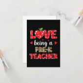 Liefde als leerkracht-Valentijnsdag voor het eerst Kaart (Voorkant / Achterkant in situ)