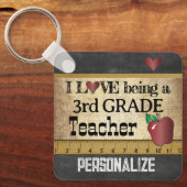 Liefde als leerkracht van de derde klas sleutelhanger (Voorkant)