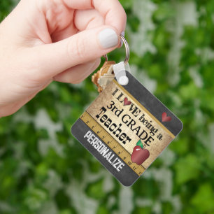 Liefde als leerkracht van de derde klas sleutelhanger