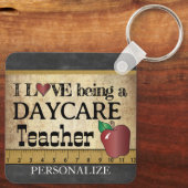 Liefde als leraar dagzorg sleutelhanger (Achterkant)