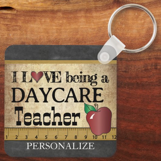 Liefde als leraar dagzorg sleutelhanger (Achterkant)